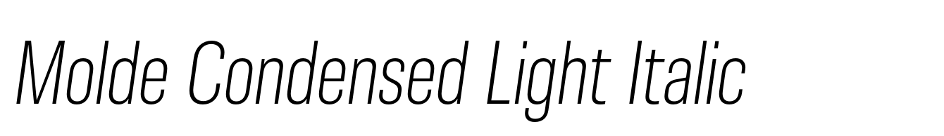 Molde Condensed Light Italic